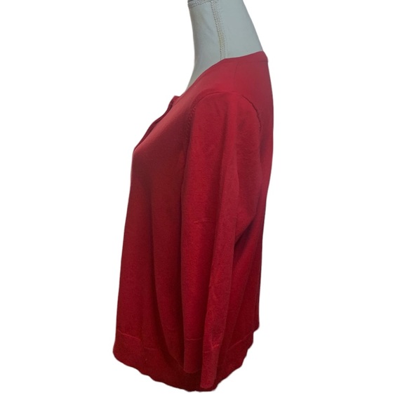 Talbots Red Cardigan 1xp - Picture 2 of 5